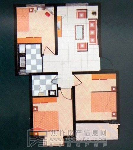 澳華一品園三室一廳一衛(wèi)一陽臺(tái)